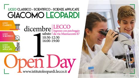 Classico Scientifico E Scienze Applicate Open Day Al Liceo Leopardi