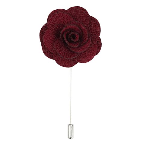 Rose Flower Lapel Pin Fabric Brooch Xposed