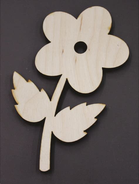Flower Wood Cutout Ready For Your Crafting Project