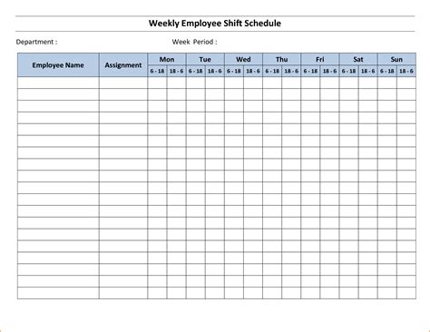 blank work schedule template teknoswitch
