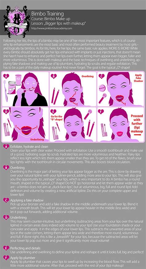 The Pba Guide To Bimbo Makeup Making Your Lips Bigger With Makeup Pink Bimbo Academy