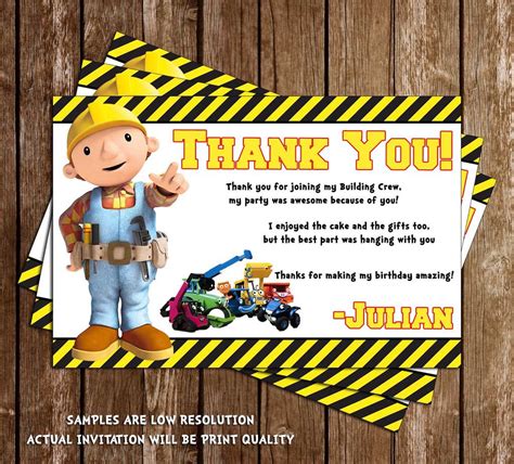 A Thank Card For A Construction Worker