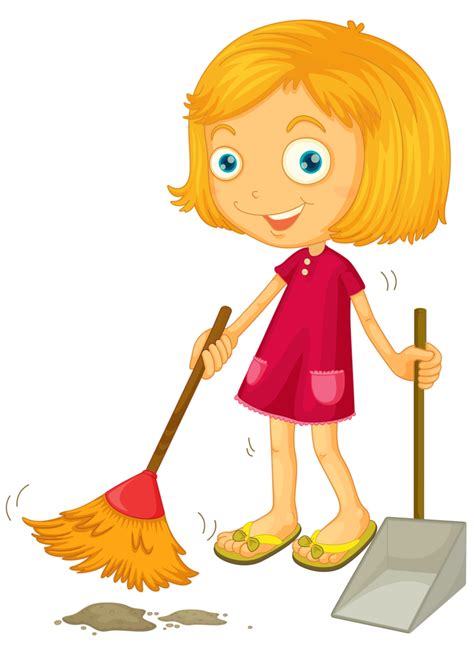 Cleaning clipart little girl cleaning room, Cleaning little girl cleaning room Transparent FREE ...