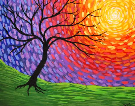 Rmb Studio New Art Abstract Tree Painting Prismatic Awakening