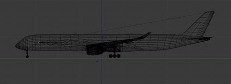 3d Model Airbus A350 1000 Xwb No Livery Vr Ar Low Poly Cgtrader