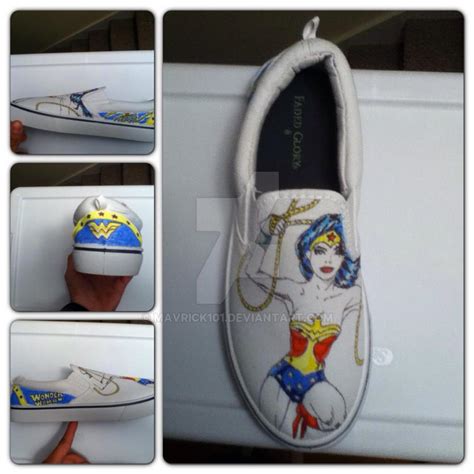 Custom Wonder Woman Shoe By Mavrick101 On Deviantart