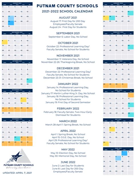 2021 2022 School Calendar Winfield Middle School