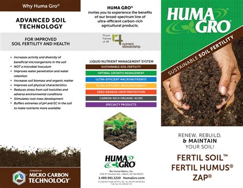 Huma Gro Brochures Huma Gro