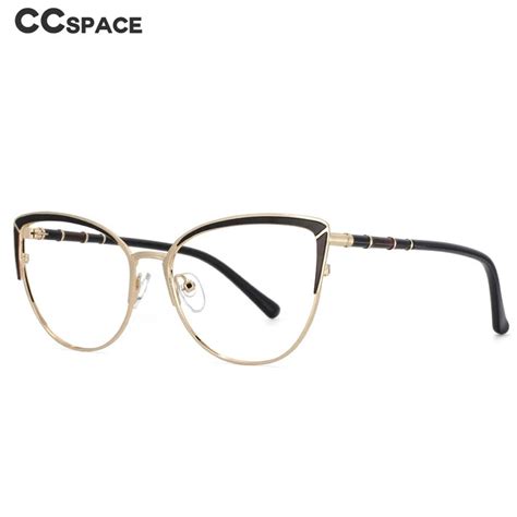 53865 Cat Eye Metal Optical Glasses Frames Anti Blue Light Women Fashion Computer Eyeglasses