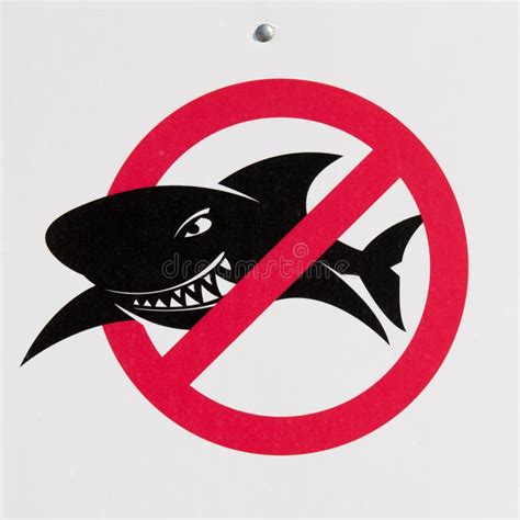 No Sharks Stock Image Image Of Sign Stop Swimming 31761927