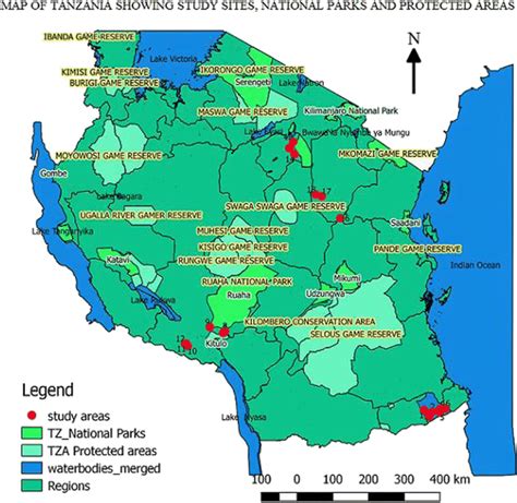 Map Of Tanzania Showing Study Villages Randomly Selected From Manyara
