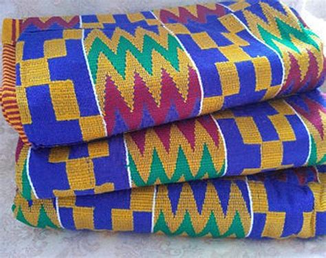 Rich Colours Kente Cloth From Ghanaafrican Fabric 3 Large Pieces Authentic Ethnic Handwoven
