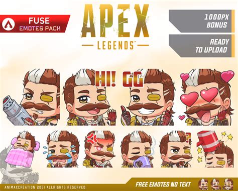 Fuse Apex Legends Emotes Fuse Apex Legends Chibi Apex Etsy