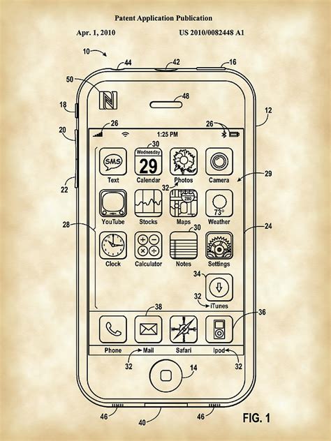 Iphone Patent Vintage Digital Art By Stephen Younts Fine Art America