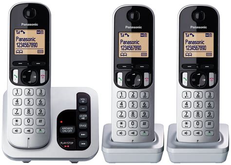 Panasonic Kx Tgc223 Cordless Telephone Answer Machine Triple 5421031