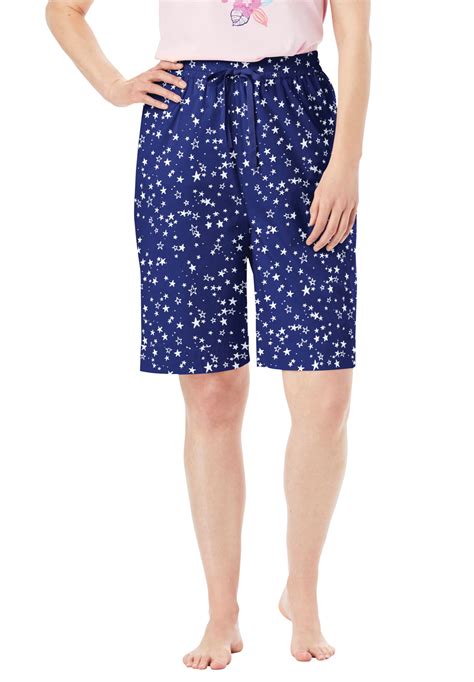 dreams and co dreams and co women s plus size cotton poplin pajama shorts pajama bottoms