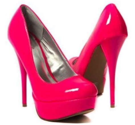 Shiny Pink Shoes So Cute Pink High Heels Shiny Shoes Hot Pink