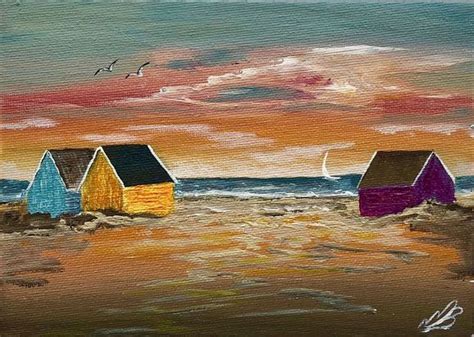 When Evening Falls 2018 Acrylic Painting By Marja Brown Painting