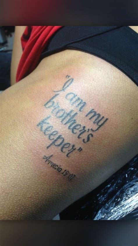 Powerful Meaning Behind The My Brothers Keeper Tattoo Tattoos Win