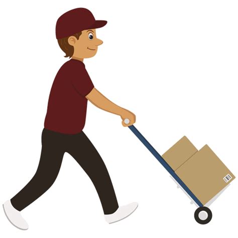 Delivery Man Clipart Cartoon Transparent Delivery Man Png Full Size