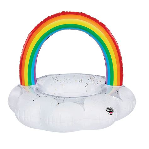 Giant Inflatable Bigmouth® Rainbow Pool Float Discontinued Rainbow