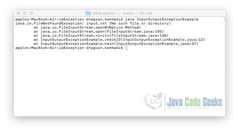 How To Solve Java Io IOException Examples Java Code Geeks