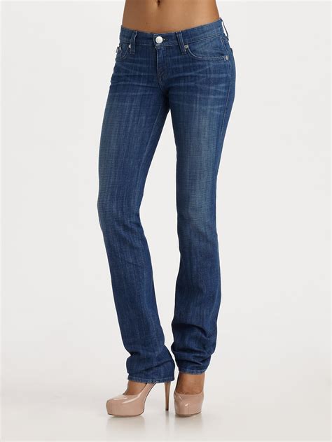 Lyst Rock And Republic Stella Low Rise Straight Jeans In Blue