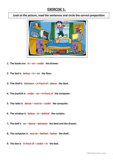 Choose The Correct Preposition Worksheet