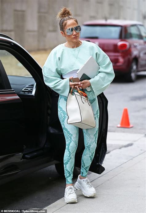 Jlo Flaunts Toned Abs In Mint Green Ensemble On Her Way To A Dance