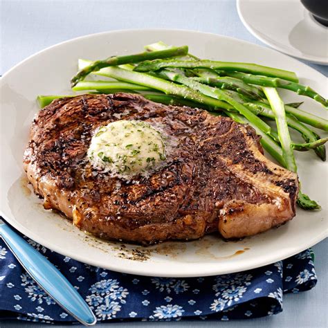 Pan fried garlic butter steak with crispy potatoes and. Grilled Ribeyes with Herb Butter Recipe | Taste of Home