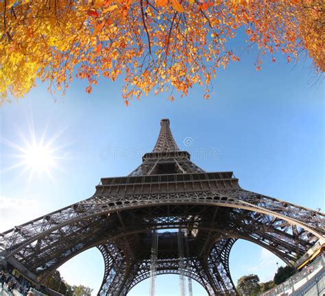 Eiffel Tower In Autumn Paris France Stock Image Image Of Beautiful