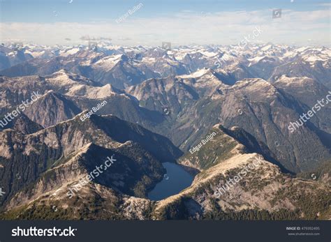 Aerial Photography Mountains British Columbia Canada Stock