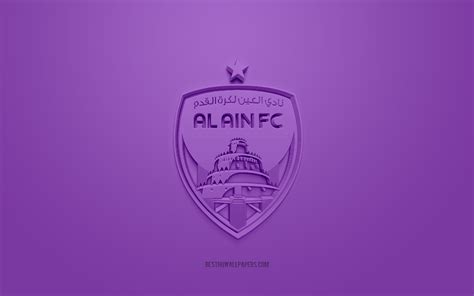 Download Wallpapers Al Ain Fc Creative 3d Logo Purple Background Uae