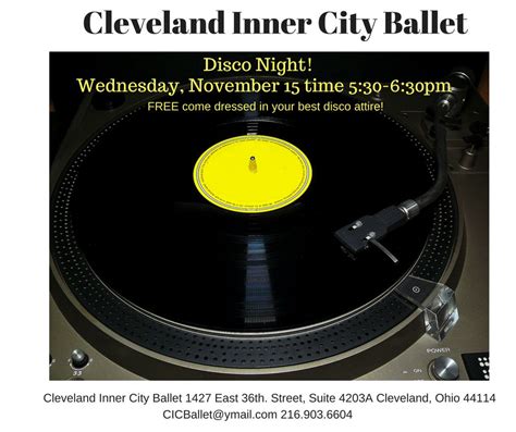 Disco Night At Cleveland Inner City Ballet