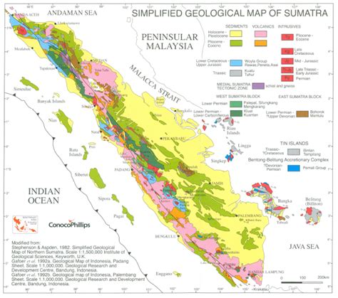 Gambar Geologi Sumatra Sumatrans Peta Gambar Indonesia Secara Geologis