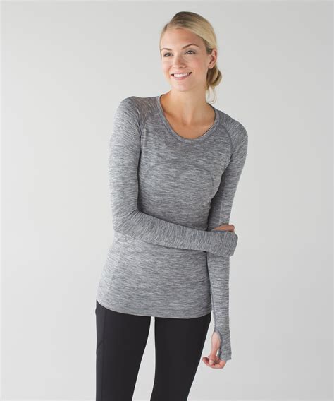 Lululemon Swiftly Tech Long Sleeve Crew Heathered Slate Lulu Fanatics