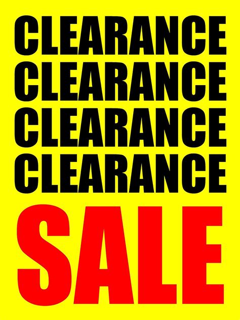 Buy Clearance Sale Store Business Retail Display Signs 18
