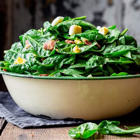 Spinach Salad With Bacon And Eggs Healthy Seasonal Recipes