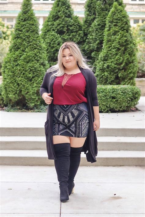 chicago plus size fashion blogger natalie craig creates a holiday looked comprised of an