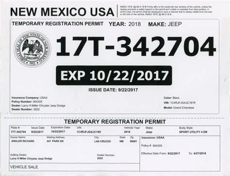 When are the new mexico mvd offices open? New Mexico Temporary License Plates