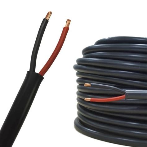 Twin 2 Core Cable 12v 24v Thin Wall Wire Automotive Red Black Round And