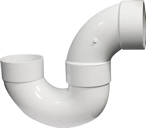 canplas 193206 pvc dwv p trap with solvent weld 6 inch pipe fittings amazon canada