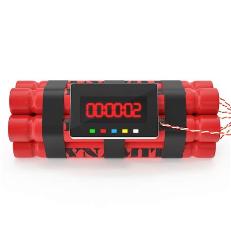 Premium Photo Tnt Dynamite Red Bomb With A Timer Isolated