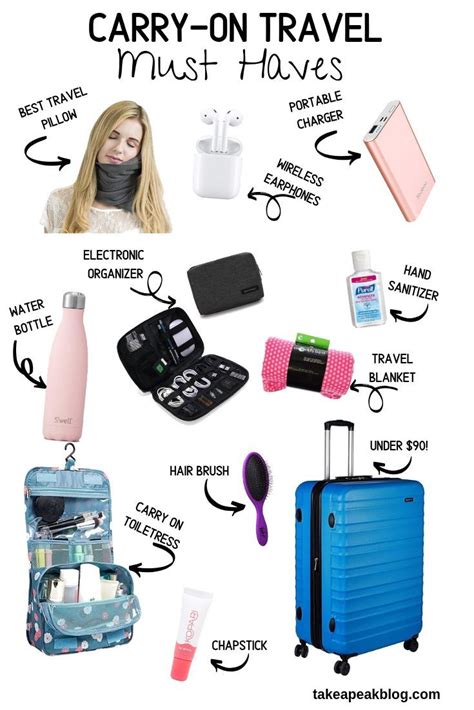 Carry On Travel Must Haves For Traveling On A Plane Travel Must
