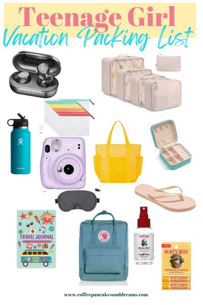 What Every Teenage Girl Needs To Pack For Vacation Printable Packing