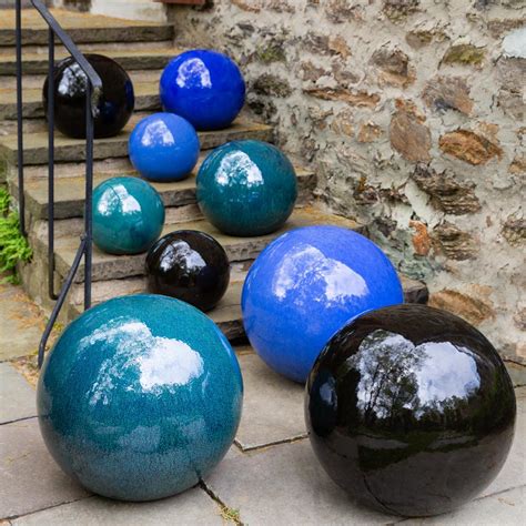 Small Glazed Sphere Garden Accent Garden Spheres Garden Art Garden