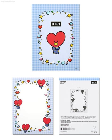 Bt21 Memo Pad Bts Notepads K Pop Letter Memo Pad Scrapbooking