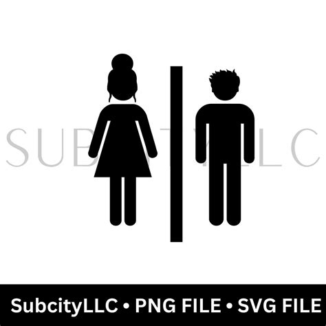 Female And Male Bathroom Sign Svg Bathroom Sign Svg Bathroom Sign