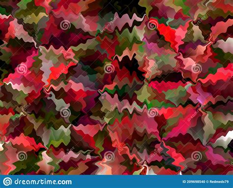 Abstract Fabric Pattern With Geometric Shapes Stock Illustration