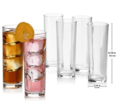 Buy Set Of 8 Highball Glasses Cocktail Highball Glasses Tall Drinking